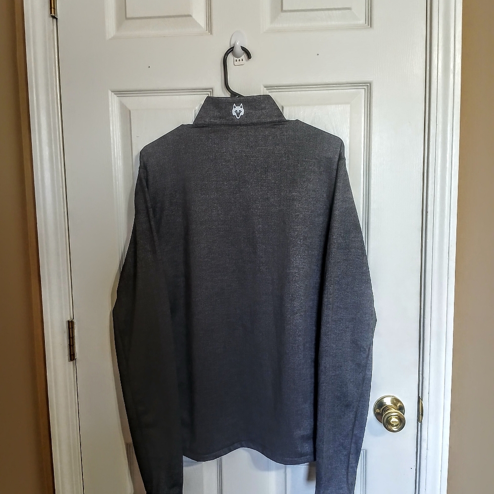 Greyson Tate Herringbone Mock Neck Quarter Zip Golf  Pullover Men Gray M - Picture 4 of 7